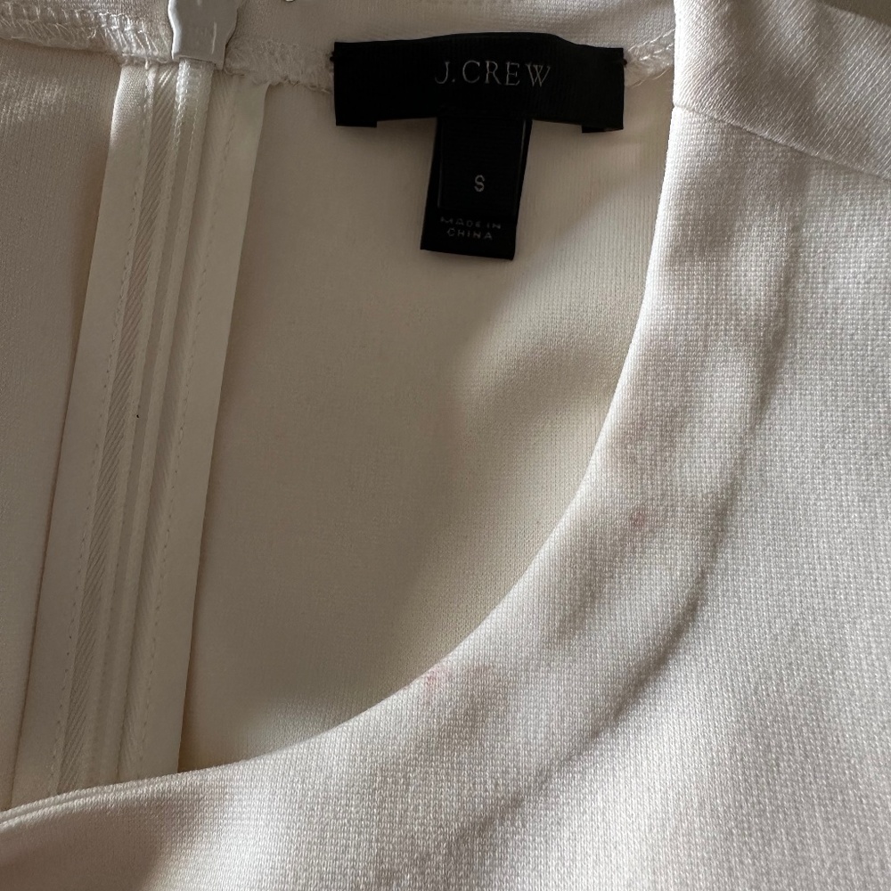 Adorable ivory crepe fringe J.Crew tank blouse | Size S - Picture 4 of 5